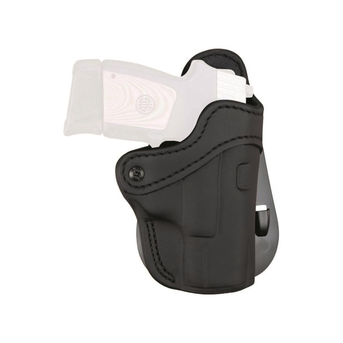 1791 Gunleather Optic Ready 2.1 Paddle Holster, Subcompact and Mid-frame Pistols, Black