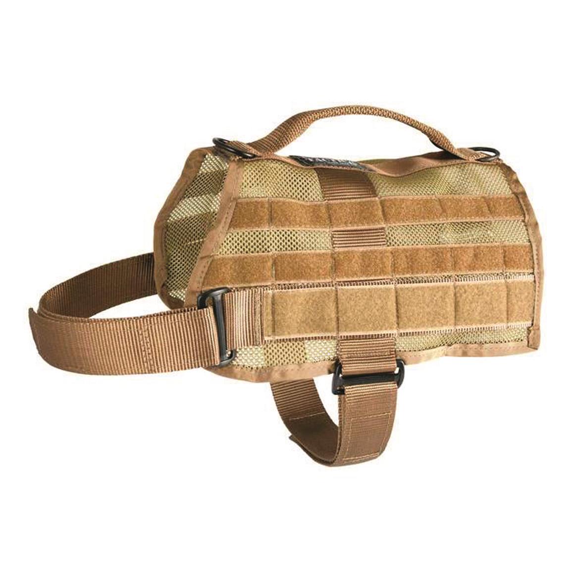 United States Tactical K9 Mesh MOLLE Tactical Dog Vest, Medium, Coyote