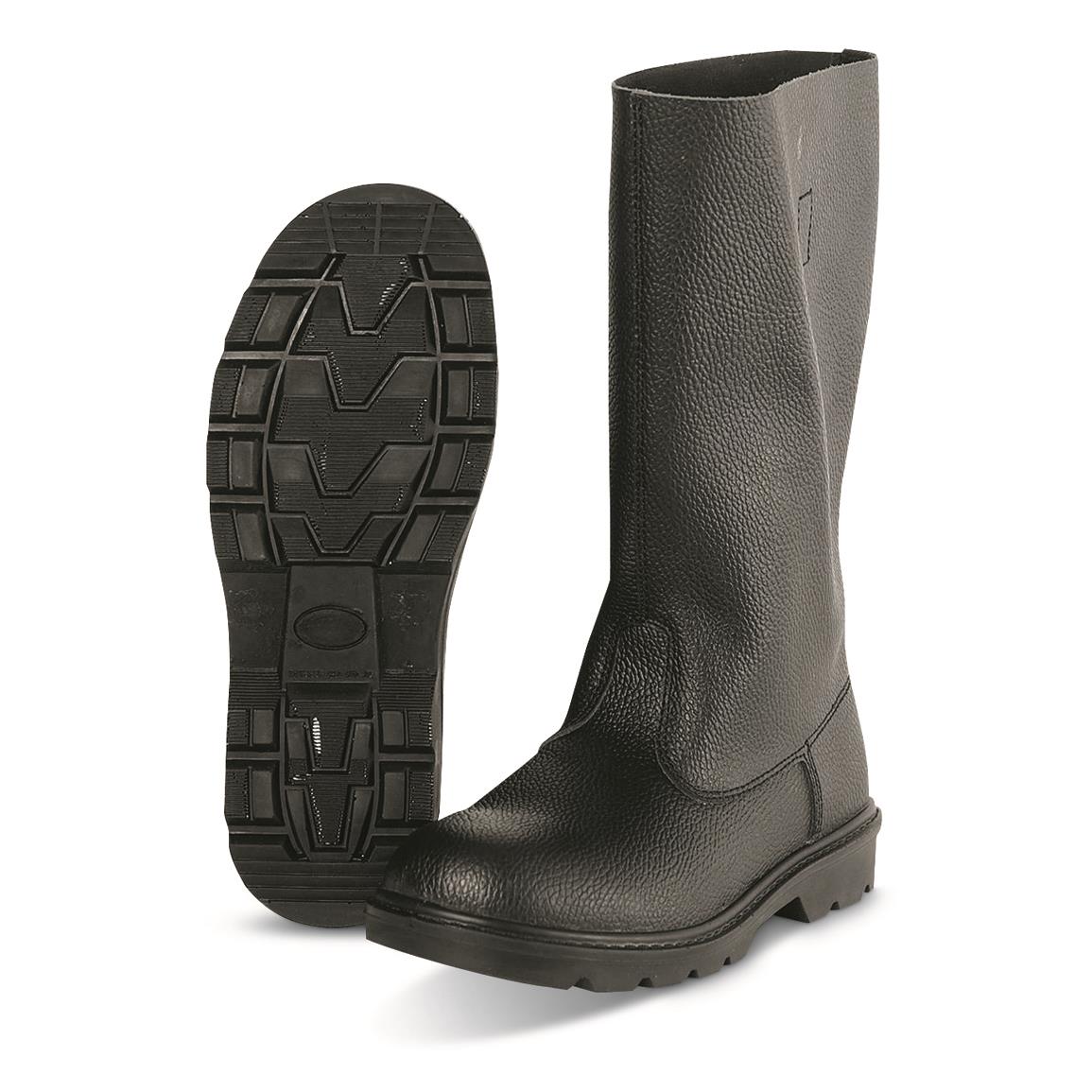 Mil-Tec Leather Jack Boots, Black