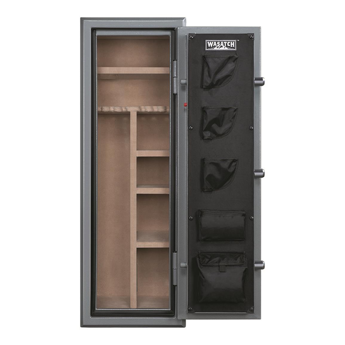 wasatch 18 gun fire and waterproof safe with electronic lock