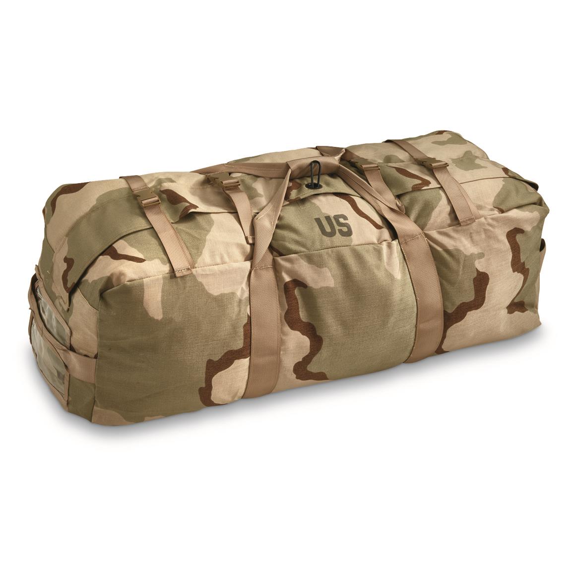 U.S. Military Surplus Desert Improved Duffel Bag, New, 3-color Desert
