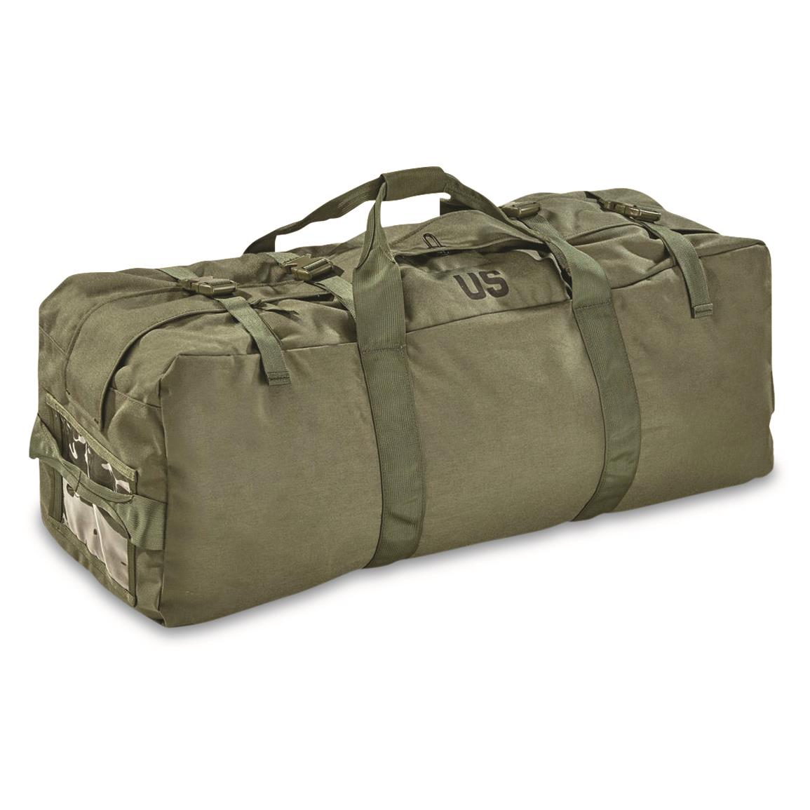 U.S. Military Surplus Zip Duffel Bag, New, Olive Drab