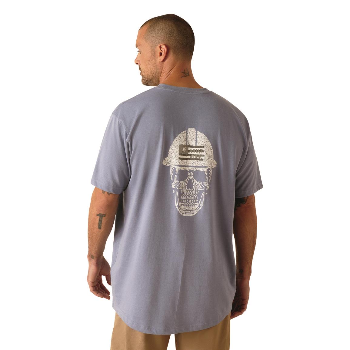 Ariat Men's Rebar CottonStrong Roughneck Graphic Shirt, Infinity Heather