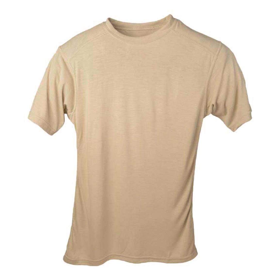 10 x British Army Surplus Brown Self Wicking T-Shirt 