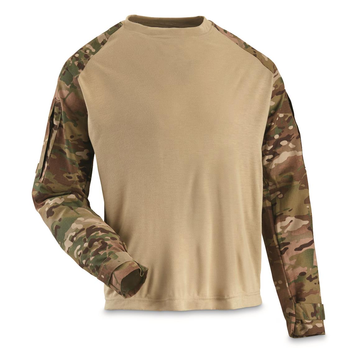 U.S. Military Surplus Flame Resistant Layer 2 Long Sleeve Combat Shirt, New, Multicam