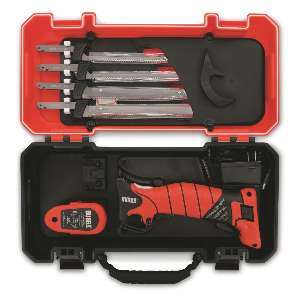 Bubba Pro Series Lithium-ion Electric Fillet Knife Set w/ Hard Case, 4 Blades
