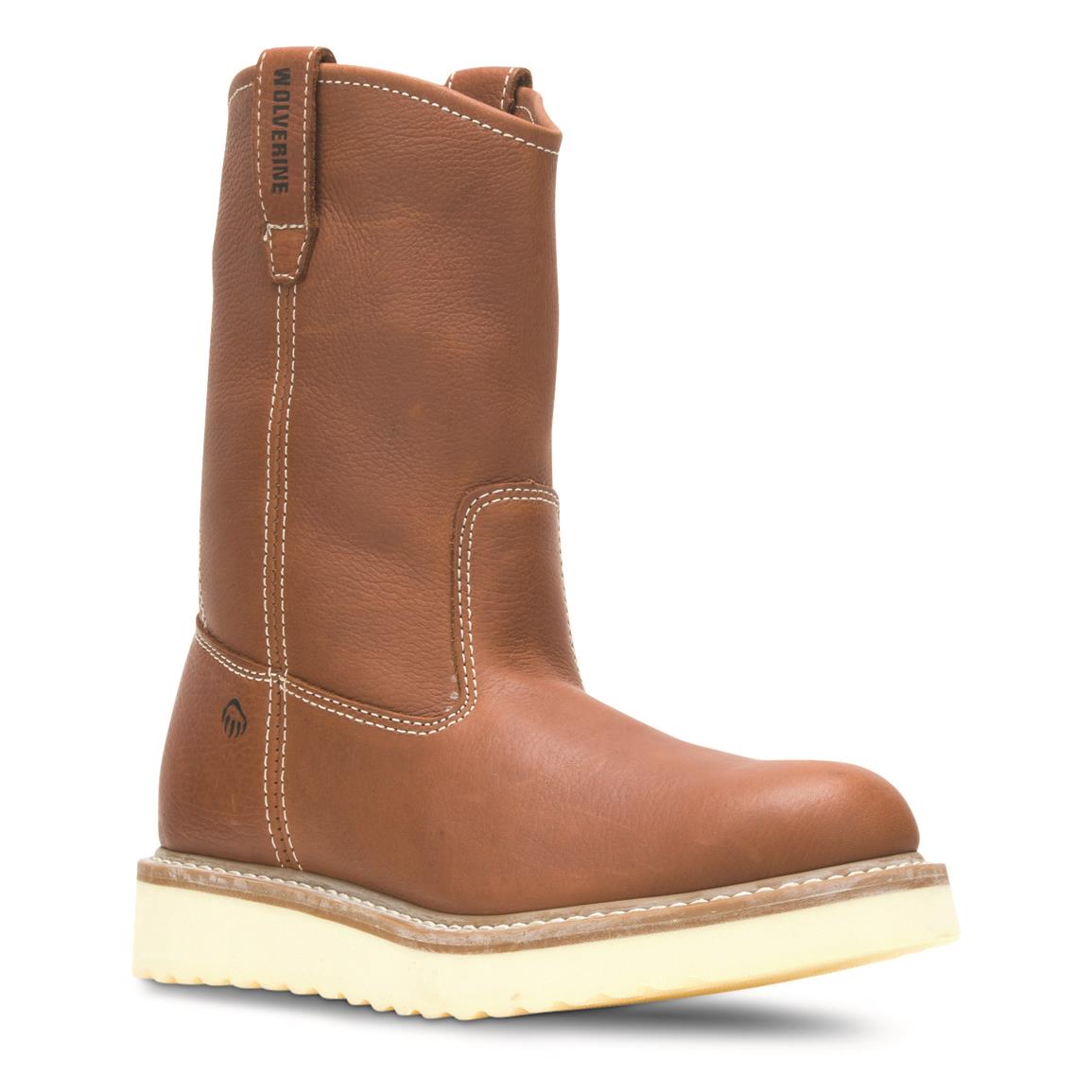pull on brown boots