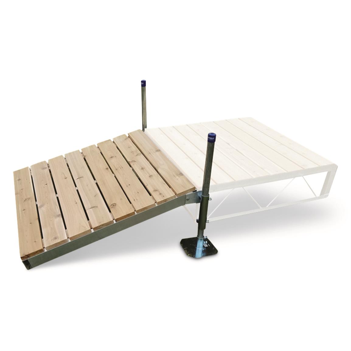 Patriot Docks 4'x4' Shore Ramp Kit with Cedar Deck