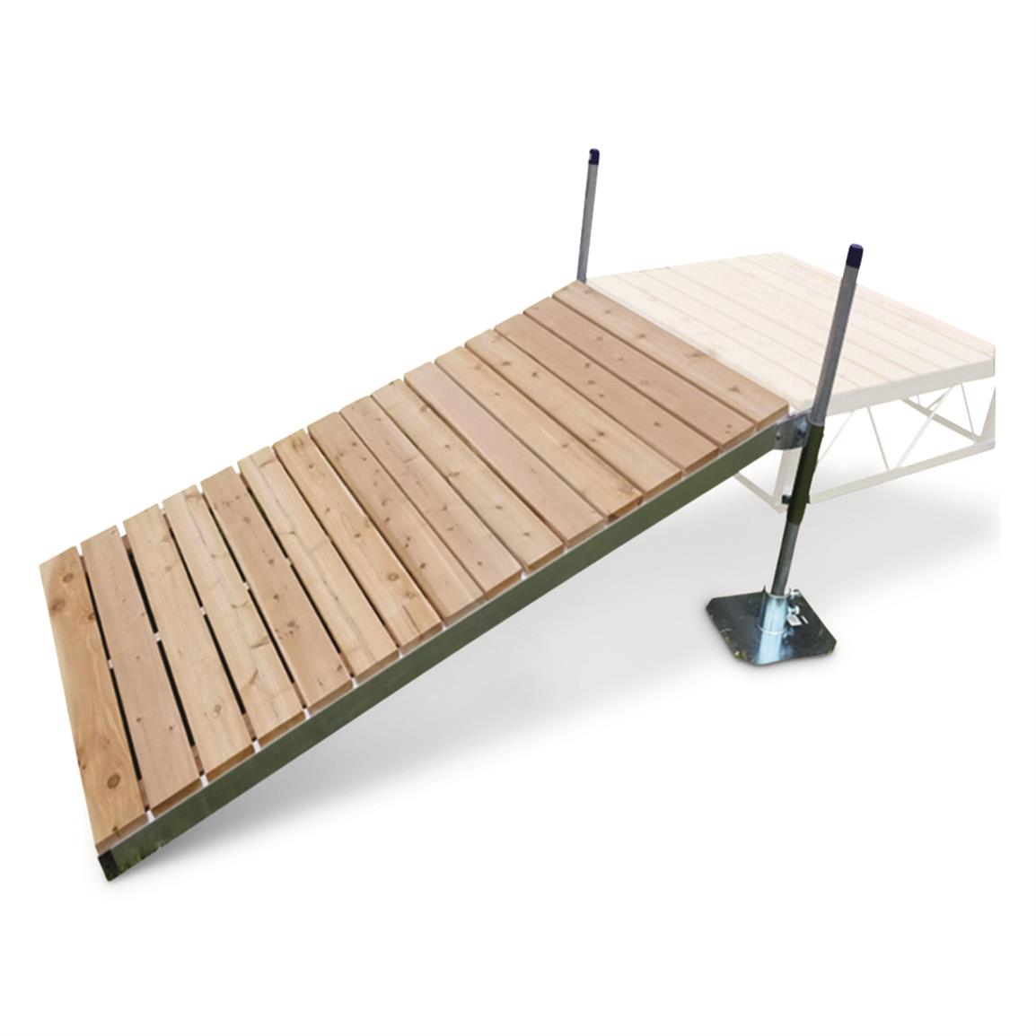 Patriot Docks 4'x8' Shore Ramp Kit with Cedar Deck
