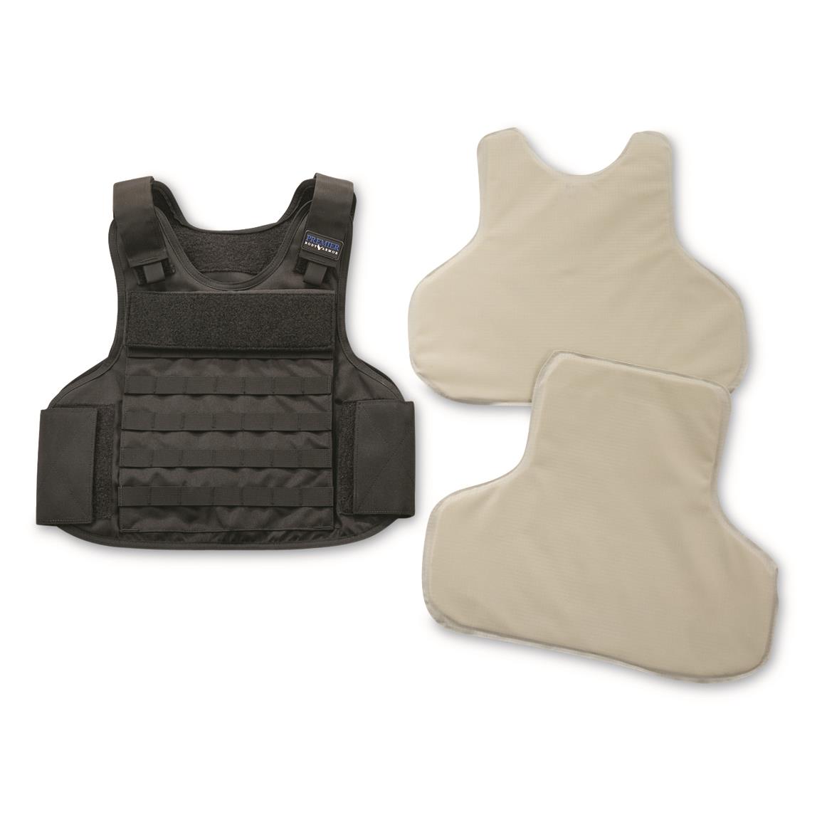 Includes (2) Level IIIA 10" x 12" soft armor panels: one in the front and one in the back, Black