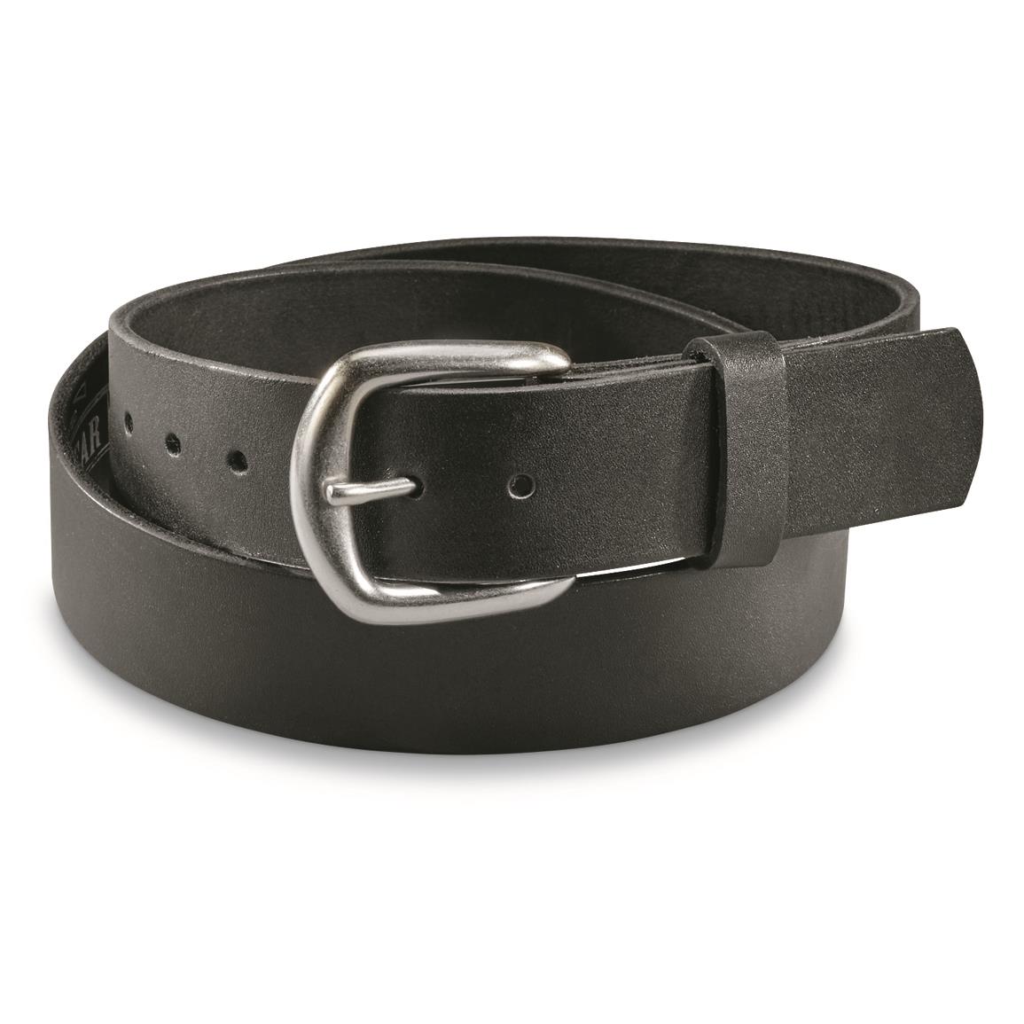 Guide Gear Rockford Leather Belt, Black