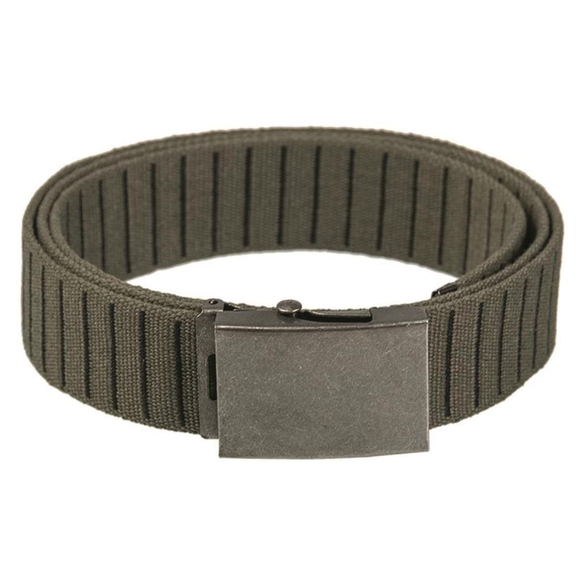 Mil-Tec 40mm Military Style Iron Buckle Roller Belts, 2 pack, Olive Drab