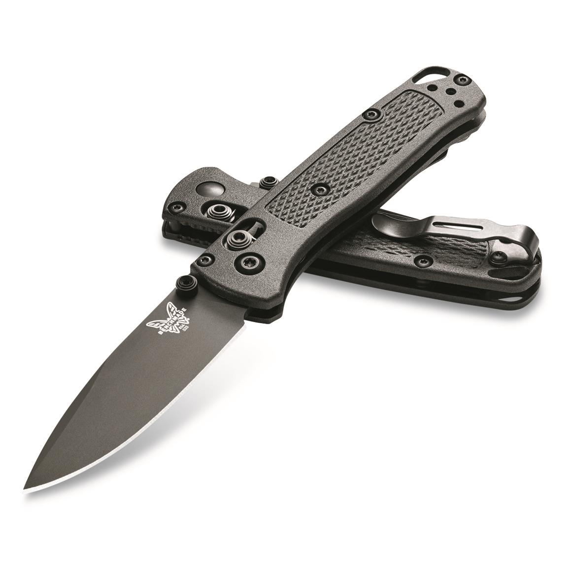 Benchmade 533BK-2 Mini Bugout Folding Knife, Black