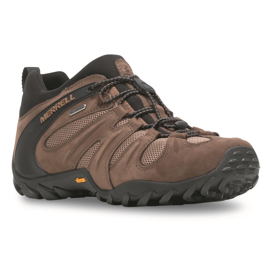 Merrell Men's Chameleon 8 Stretch Waterproof Hiking Shoes, Earth