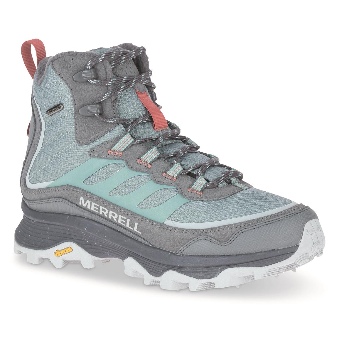 Merrell Women's Moab Speed Thermo Waterproof Insulated Hiking Boots, 200 Grams, Monument
