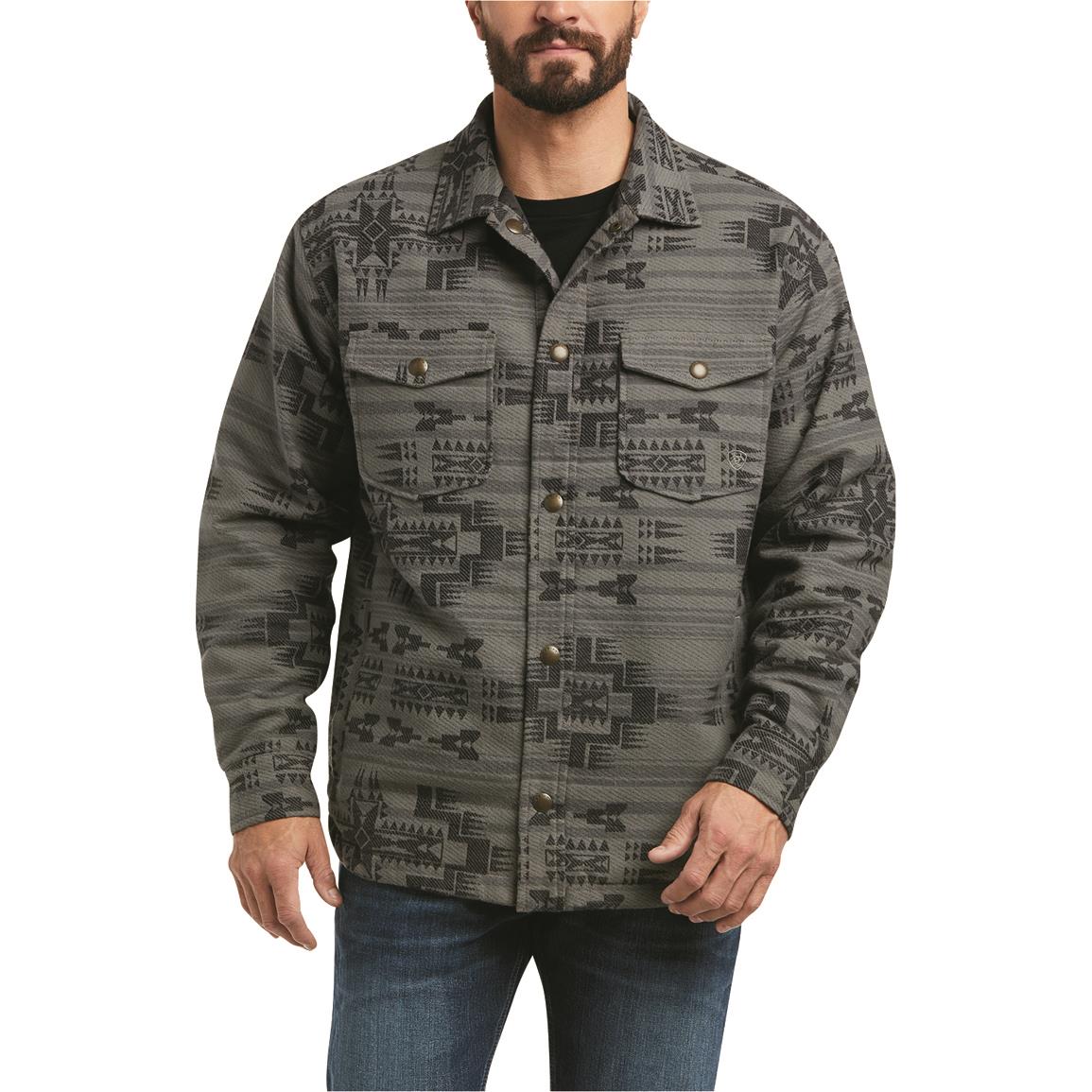Ariat Men's Halderman Insulated Shirt Jacket, Dark Shadow