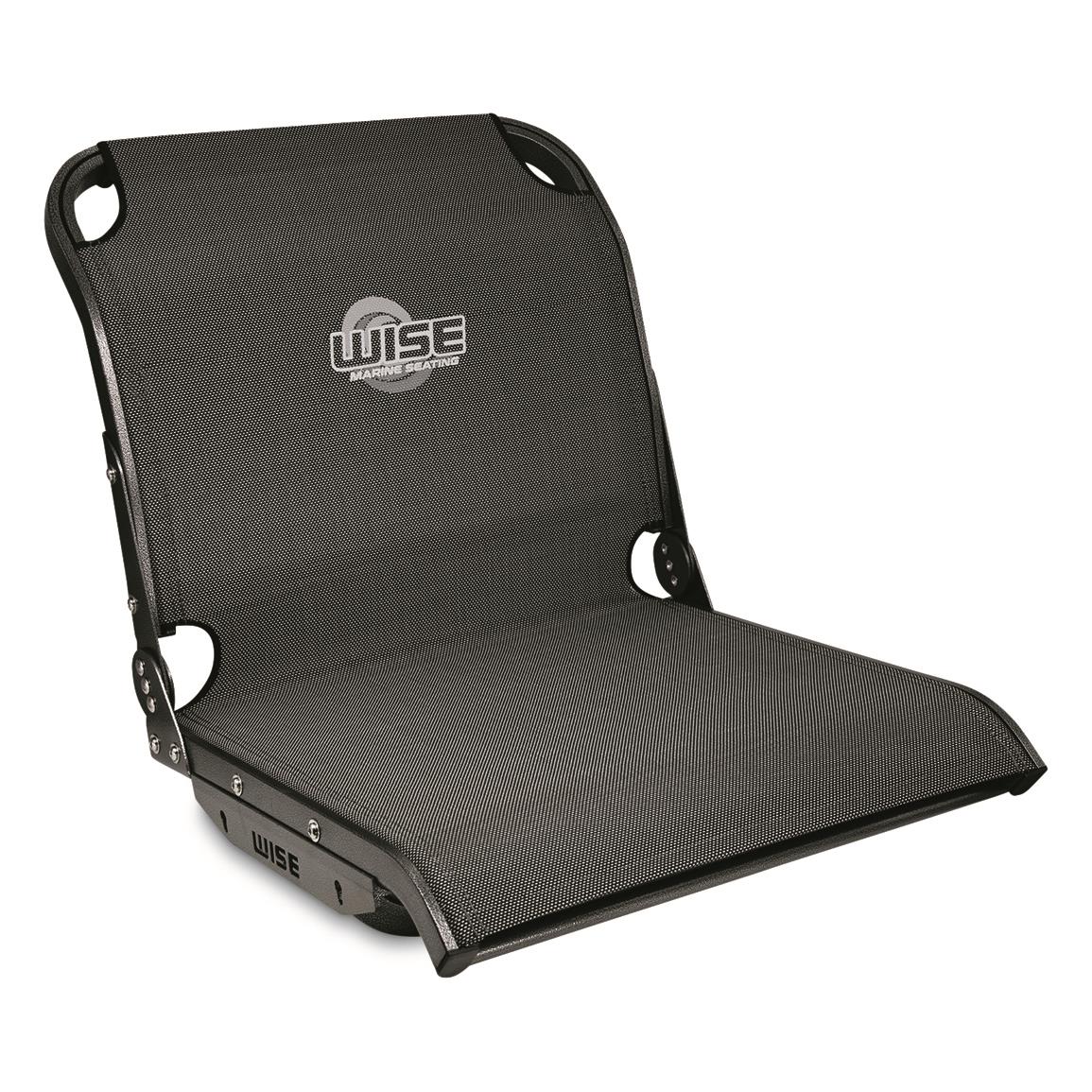 Wise AeroX Cool-Ride Mesh Mid Back Boat Seat, Carbon Gray