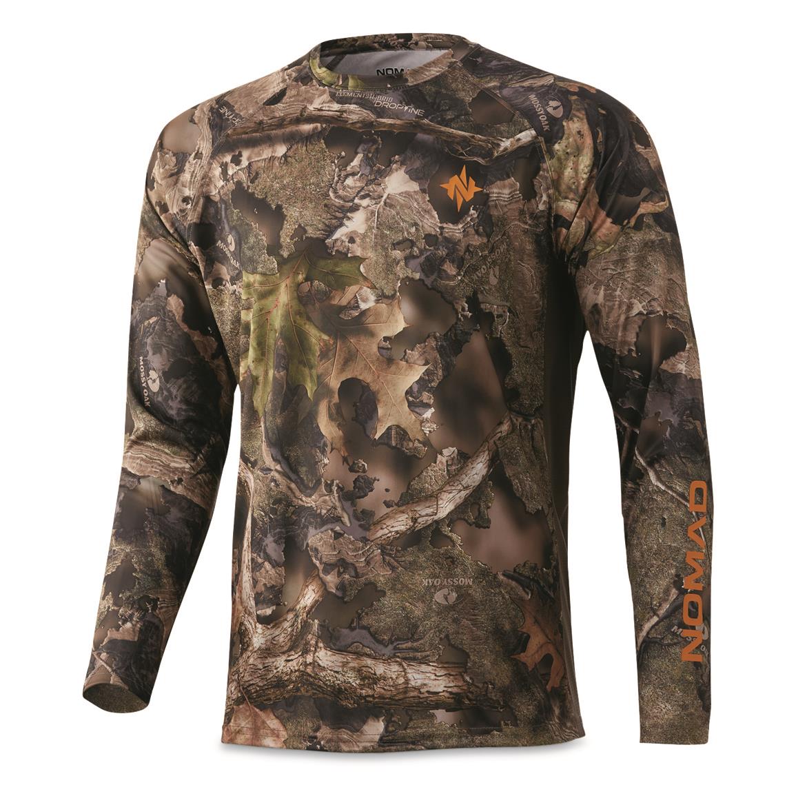 NOMAD Men's Pursuit Camo Long-Sleeve Hunting Shirt, Mossy Oak Droptine