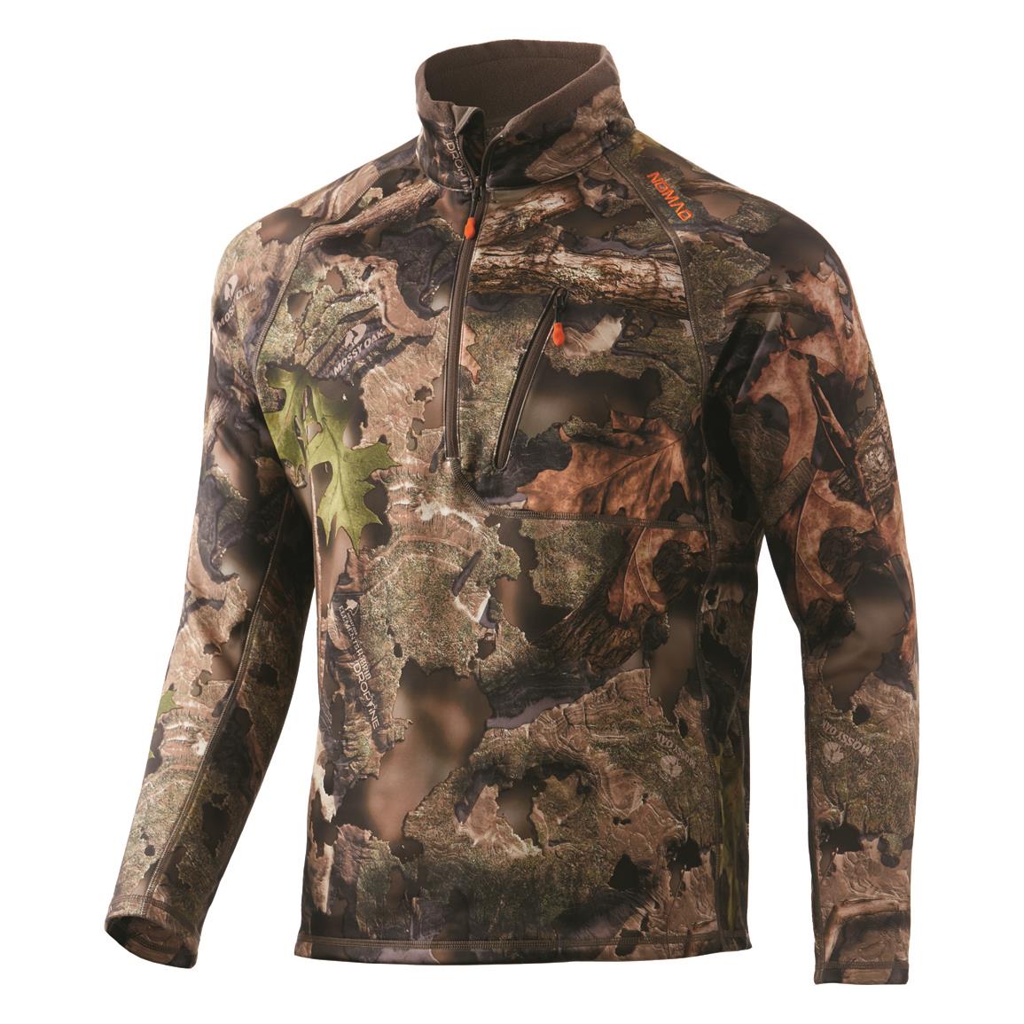 NOMAD Men's Utility Camo Half-Zip Hunting Shirt, Mossy Oak Droptine