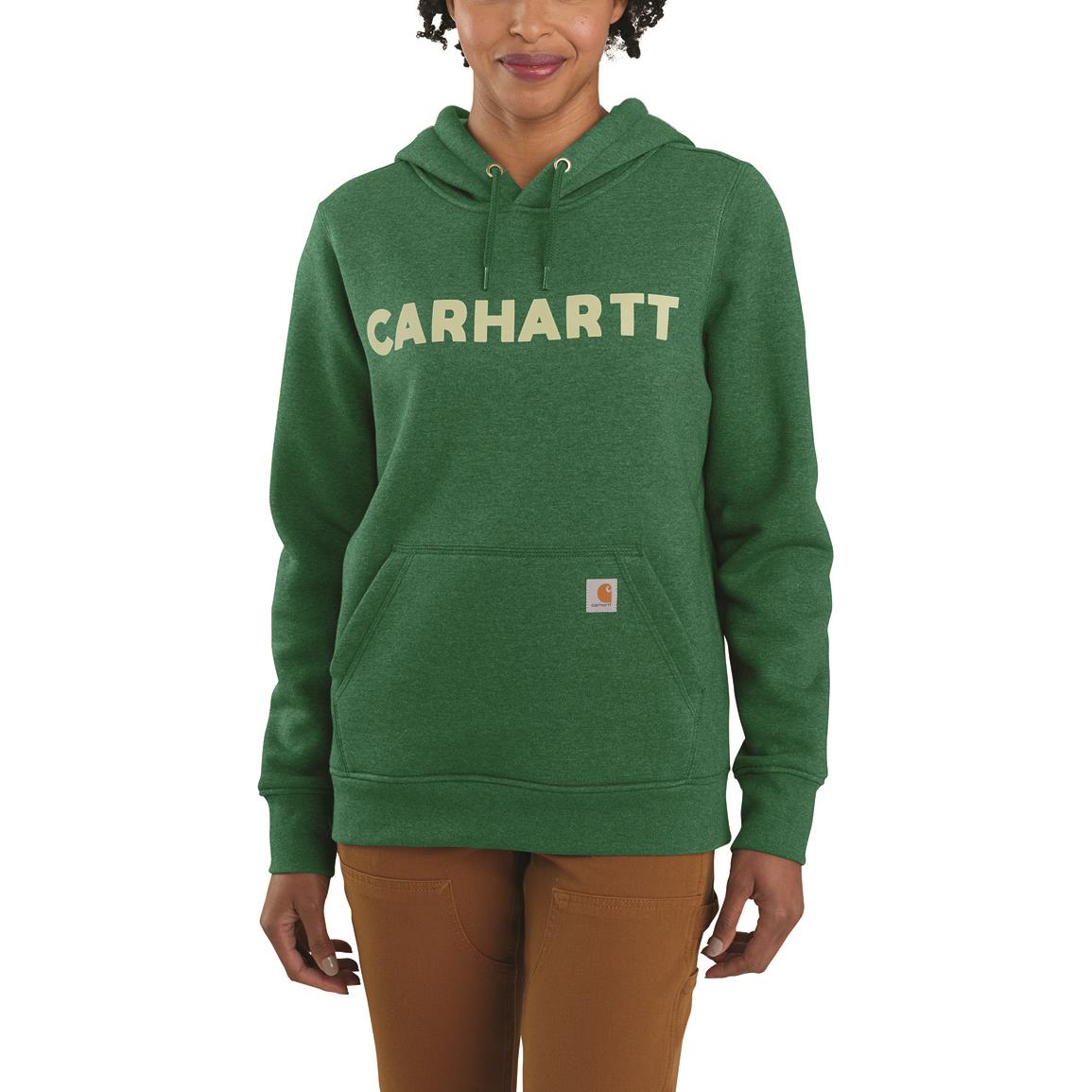 Carhartt Women's Logo Graphic Hoodie, North Woods Heather