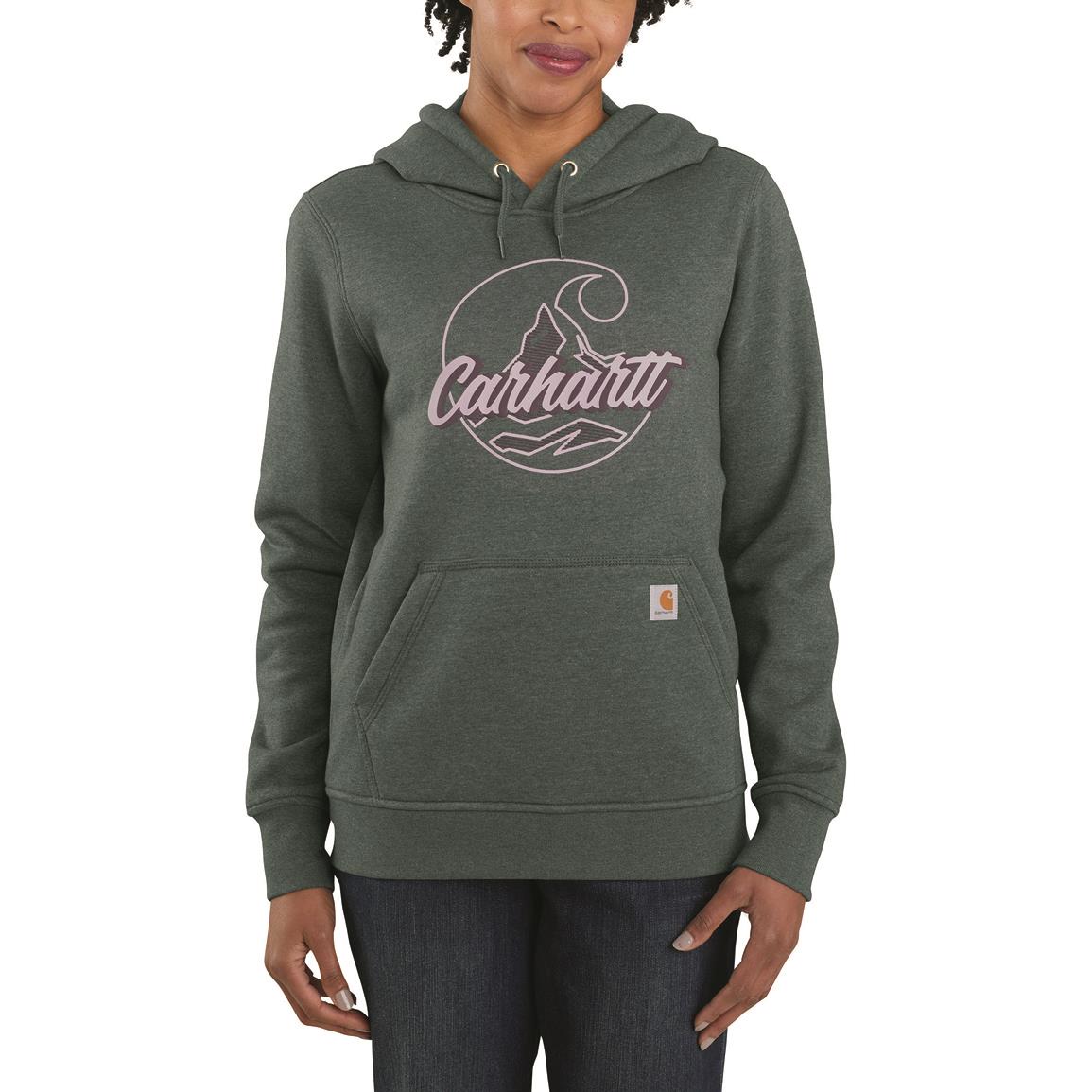 Carhartt Women's C Logo Graphic Hoodie, Elm Heather