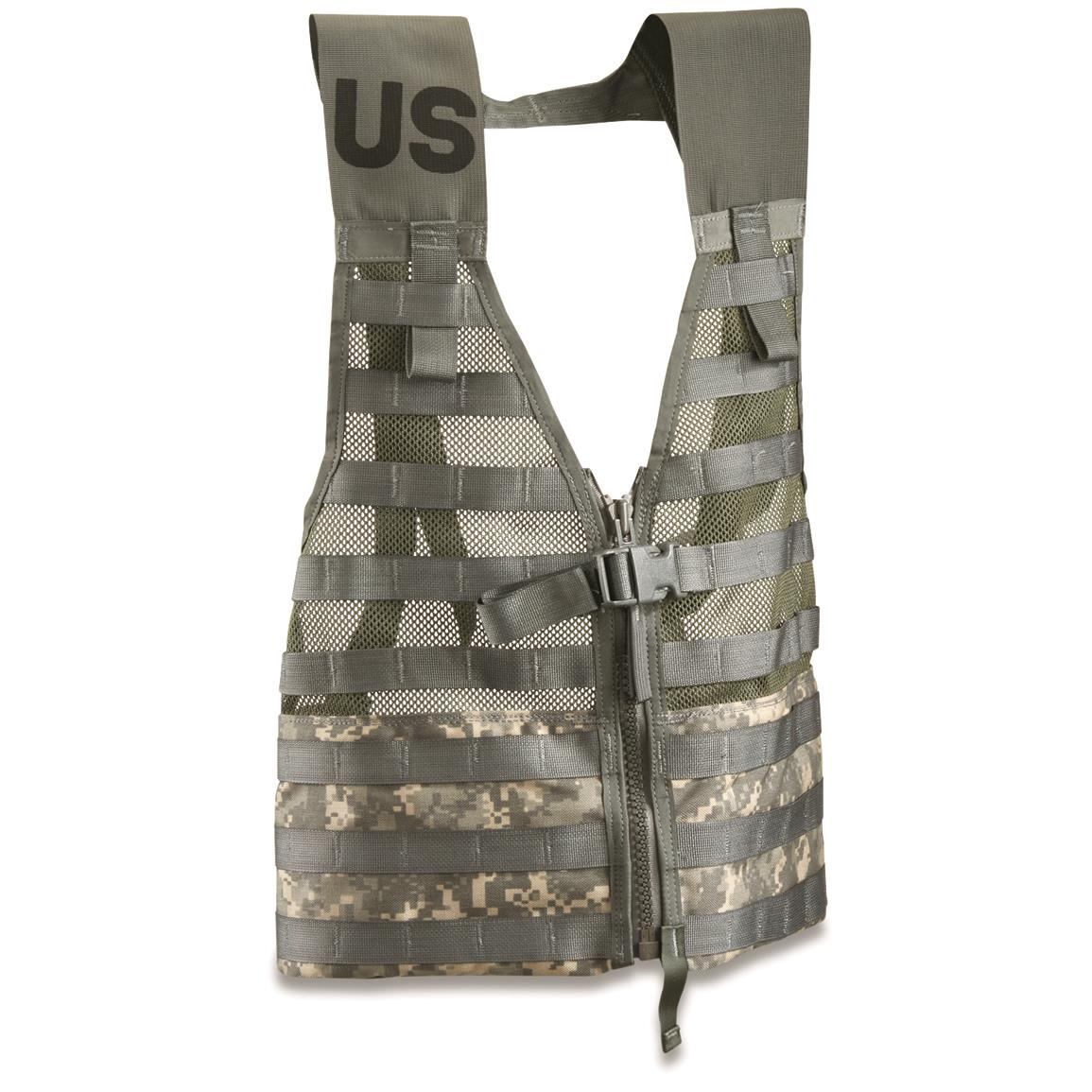 U.S. Military Surplus MOLLE II Fighting Load Carrier Vest, New, ACU