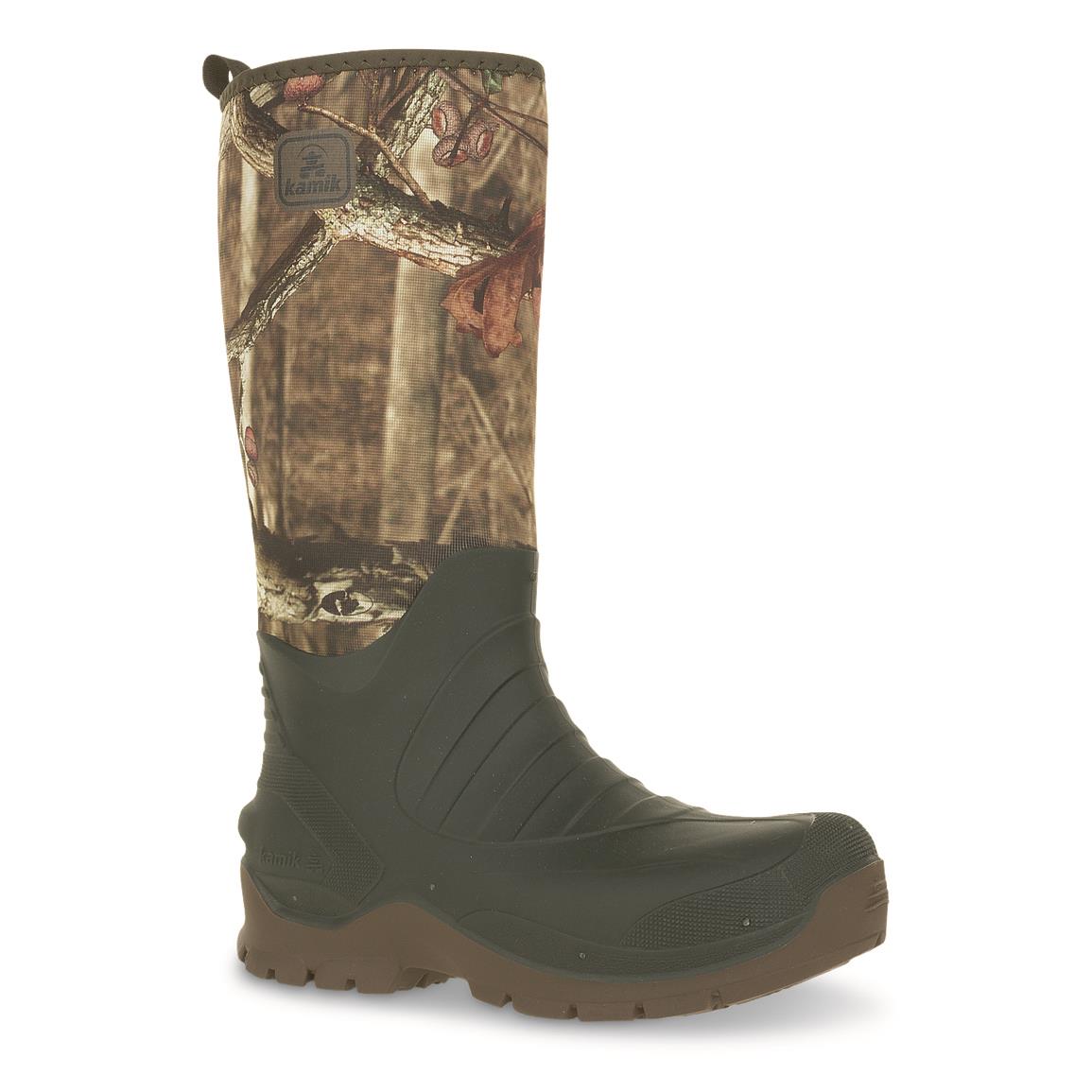 Kamik Men's Bushman V Waterproof Rubber Boots, Mossy Oak Break-Up® COUNTRY™