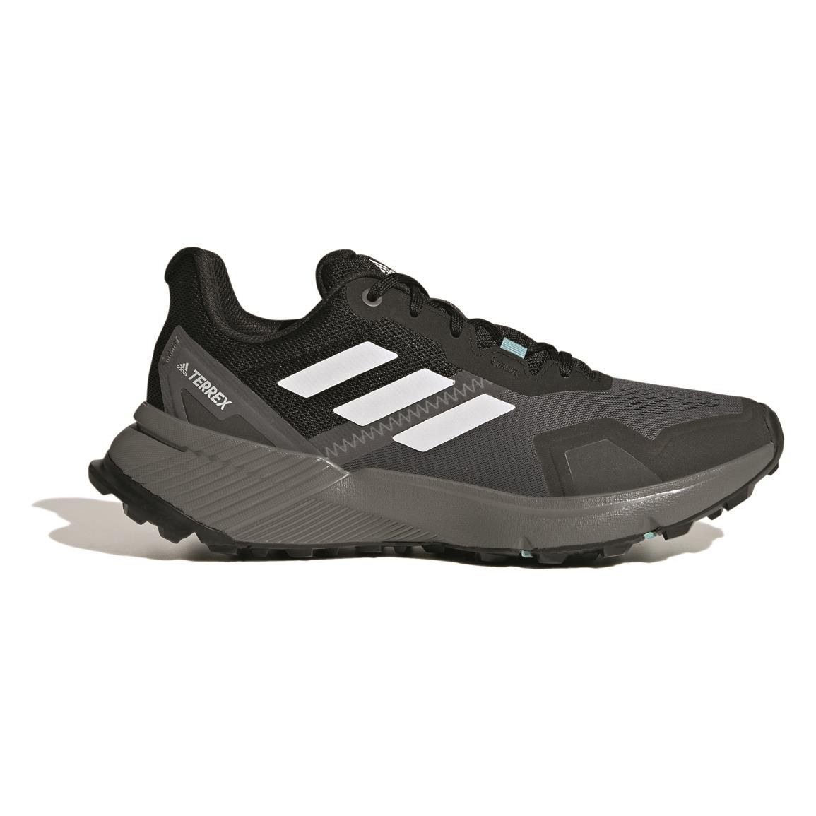 Adidas Women's Soulstride Trail Running Shoes, Core Black/crystal White/mint Ton