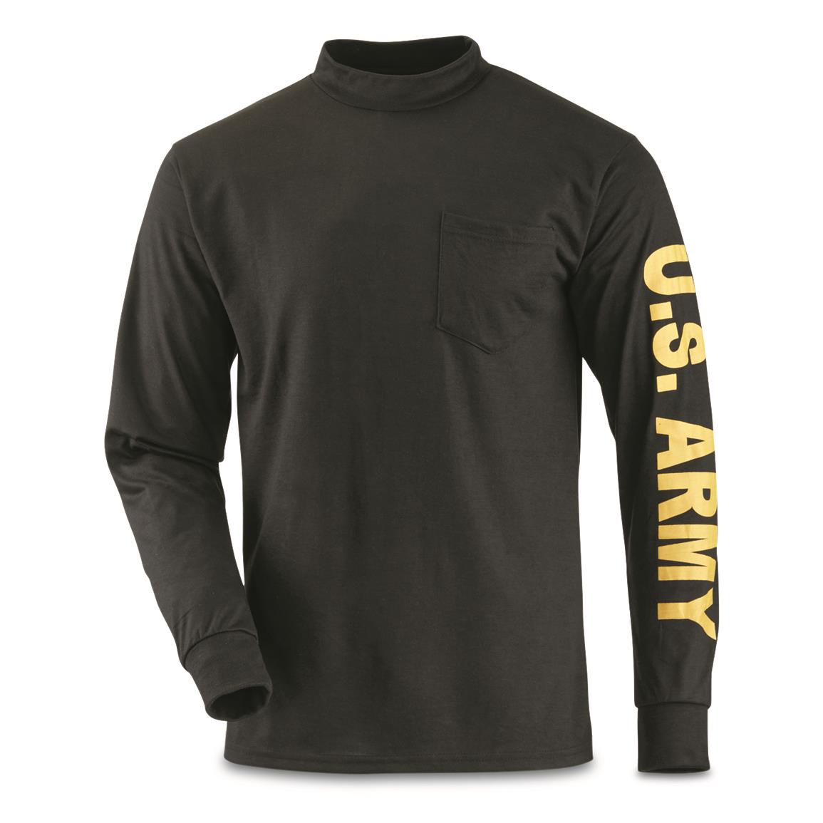 U.S. Army Surplus Long Sleeve Pocket Shirt, New, Black