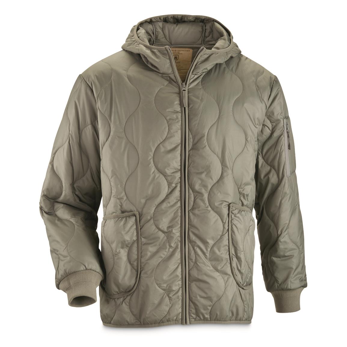 Brooklyn Armed Forces M65 Liner Jacket with Hood, Gray