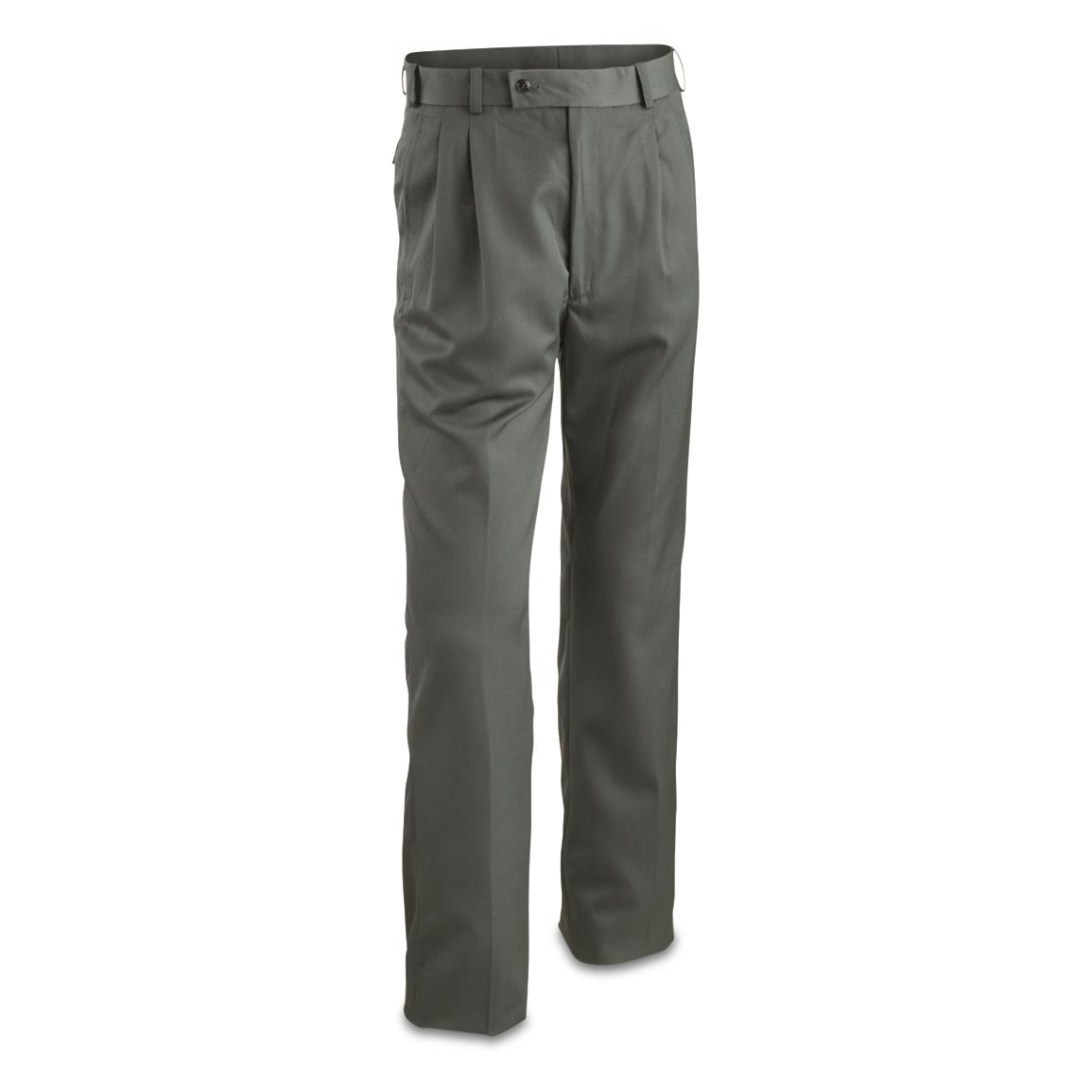 Belgian Military Surplus Wool Blend Pants, 2 Pack, Used, Gray Green