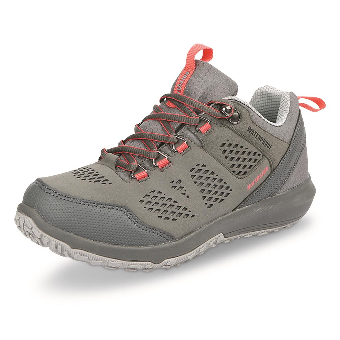 Northside Women's Benton Waterproof Hiking Shoes, Gray/coral