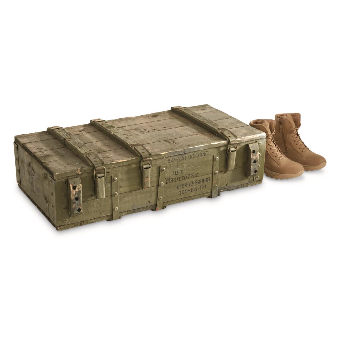 Soviet Military Surplus Wood Ammo Box, Used