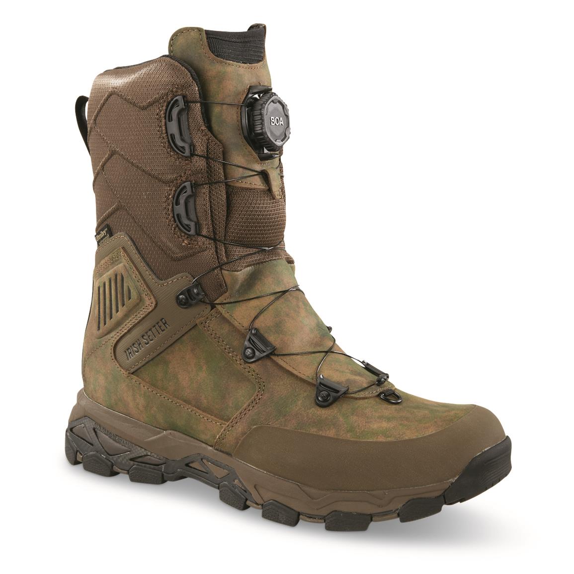 Irish Setter Men's Pinnacle 11" Waterproof BOA Hunting Boots, Forest Field Camo