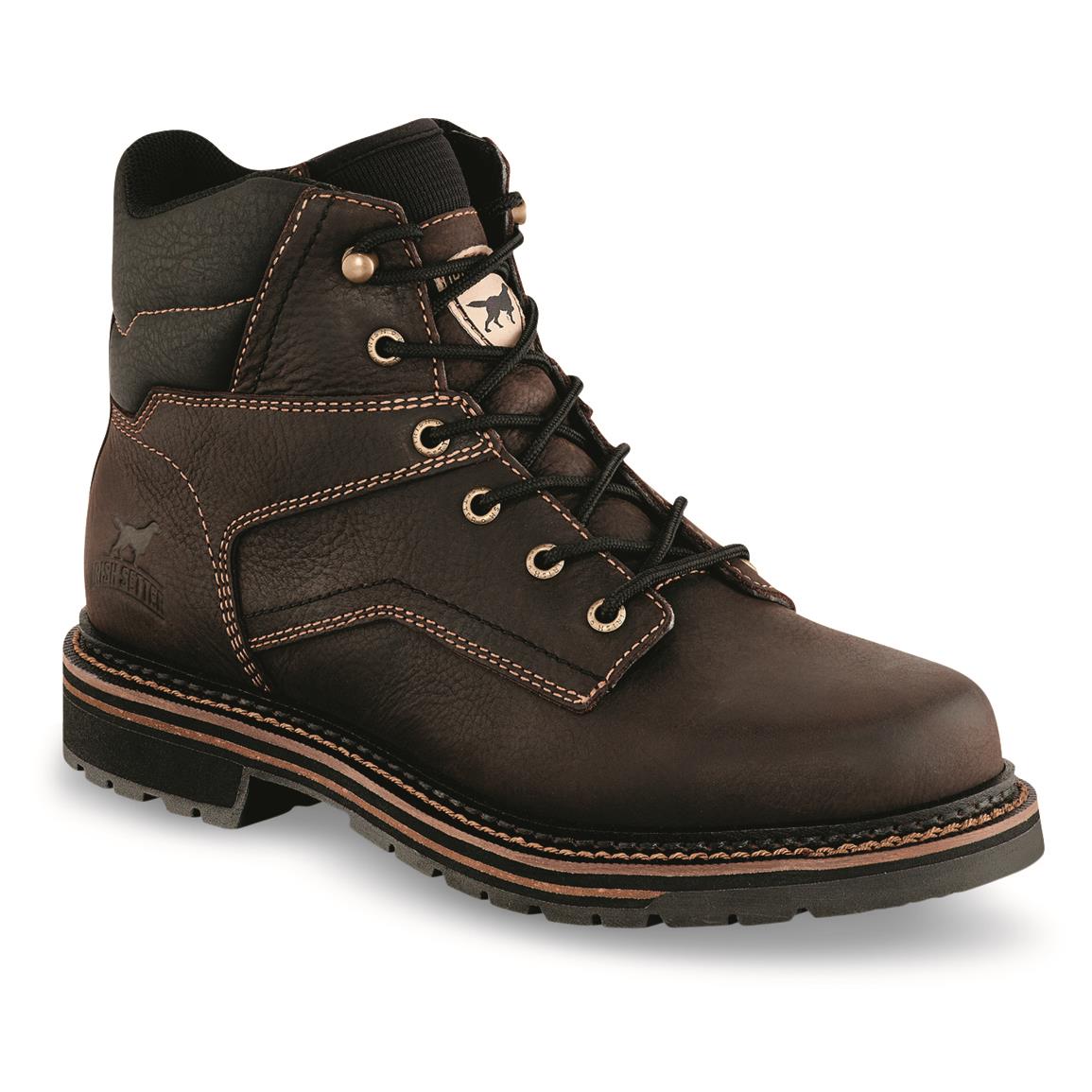 Irish Setter Men's Kittson 6" Steel Toe Work Boots, Brown