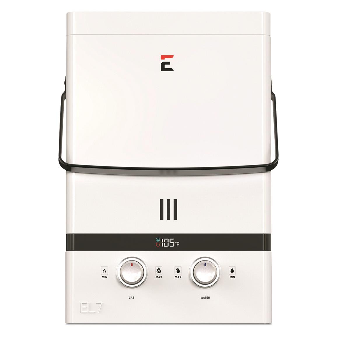 Eccotemp Luxe EL7 1.85 GPM 52K BTU Outdoor Portable Tankless Water Heater with LED Display