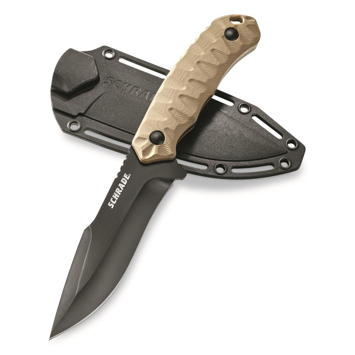 Schrade I-Beam AUS-8 Steel Fixed Knife
