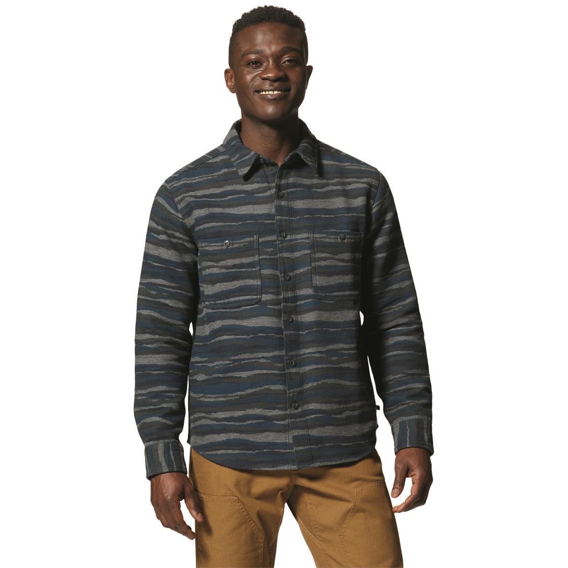 Mountain Hardwear Men's Granite Peak Jacquard Flannel Shirt, Hardwear Navy