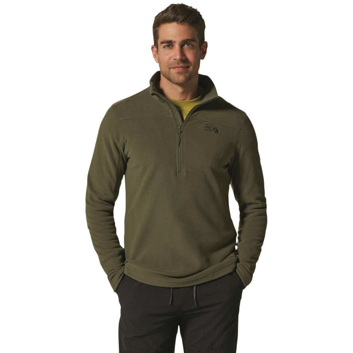 Mountain Hardwear Men's Microchill 2.0 Zip Shirt, Surplus Green