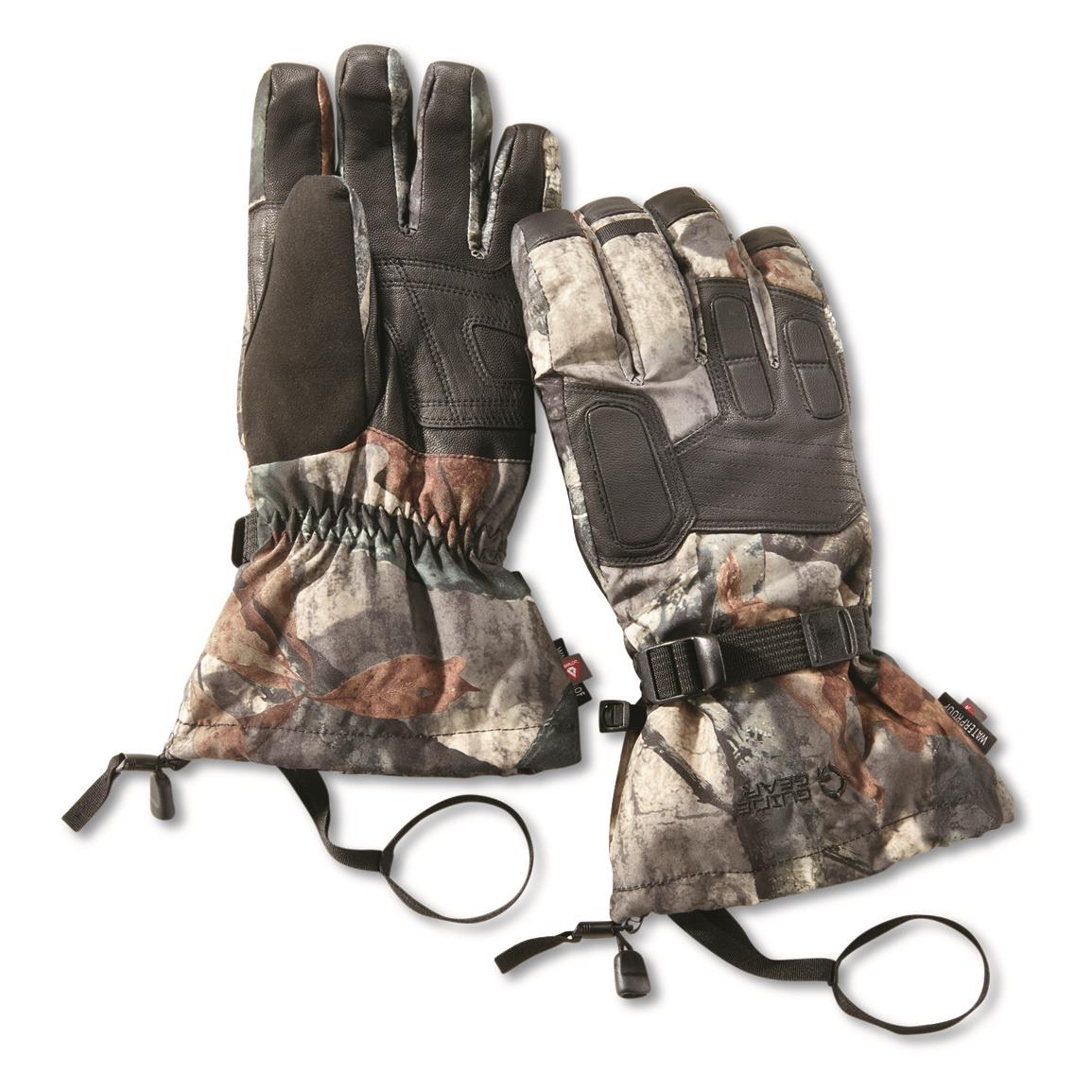 NEW L/XL WATERPROOF Insulated Scent Control Tricot Mossy Oak Snow Camo Gloves 