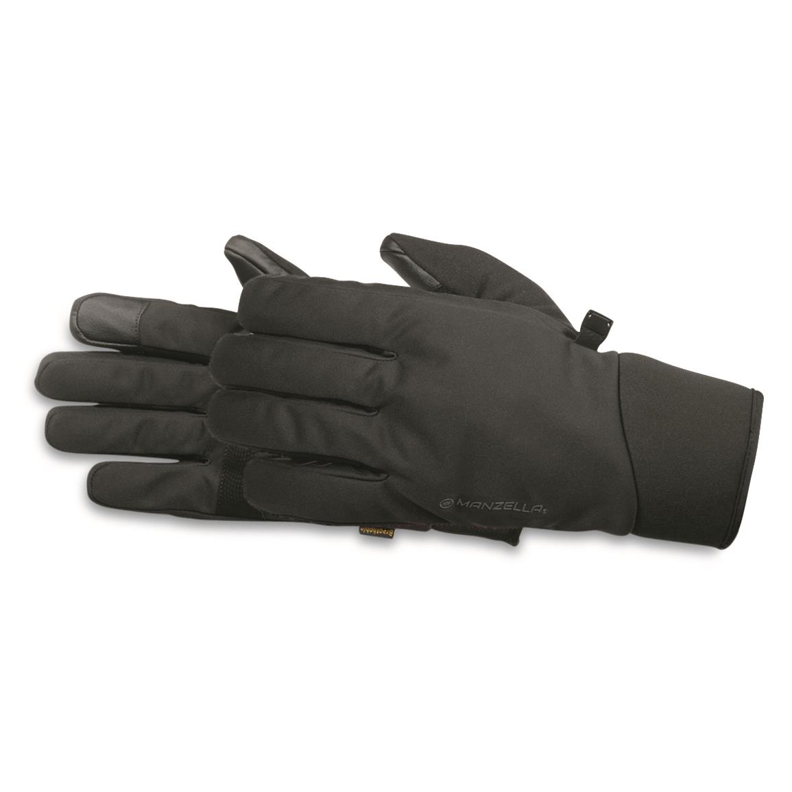 Manzella Men's All Elements 3.0 TouchTip Waterproof Gloves, Black