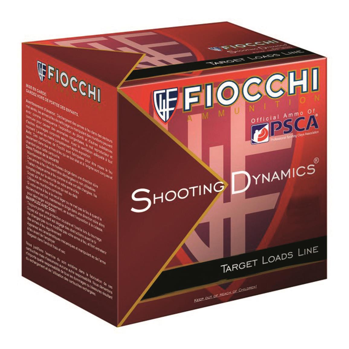 Fiocchi Shooting Dynamics, 12 Gauge Ammo, 2 3/4", 1 1/8 oz., 250 Rounds