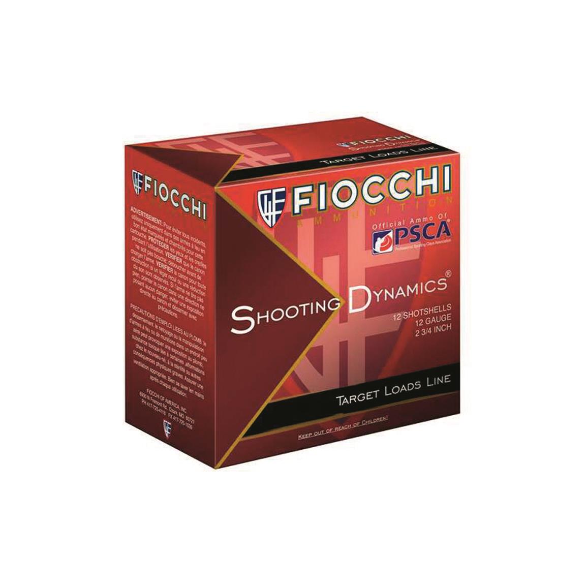 Fiocchi Shooting Dynamics, 20 Gauge Target Loads, 2 3/4",  7/8 oz., 250 Rounds