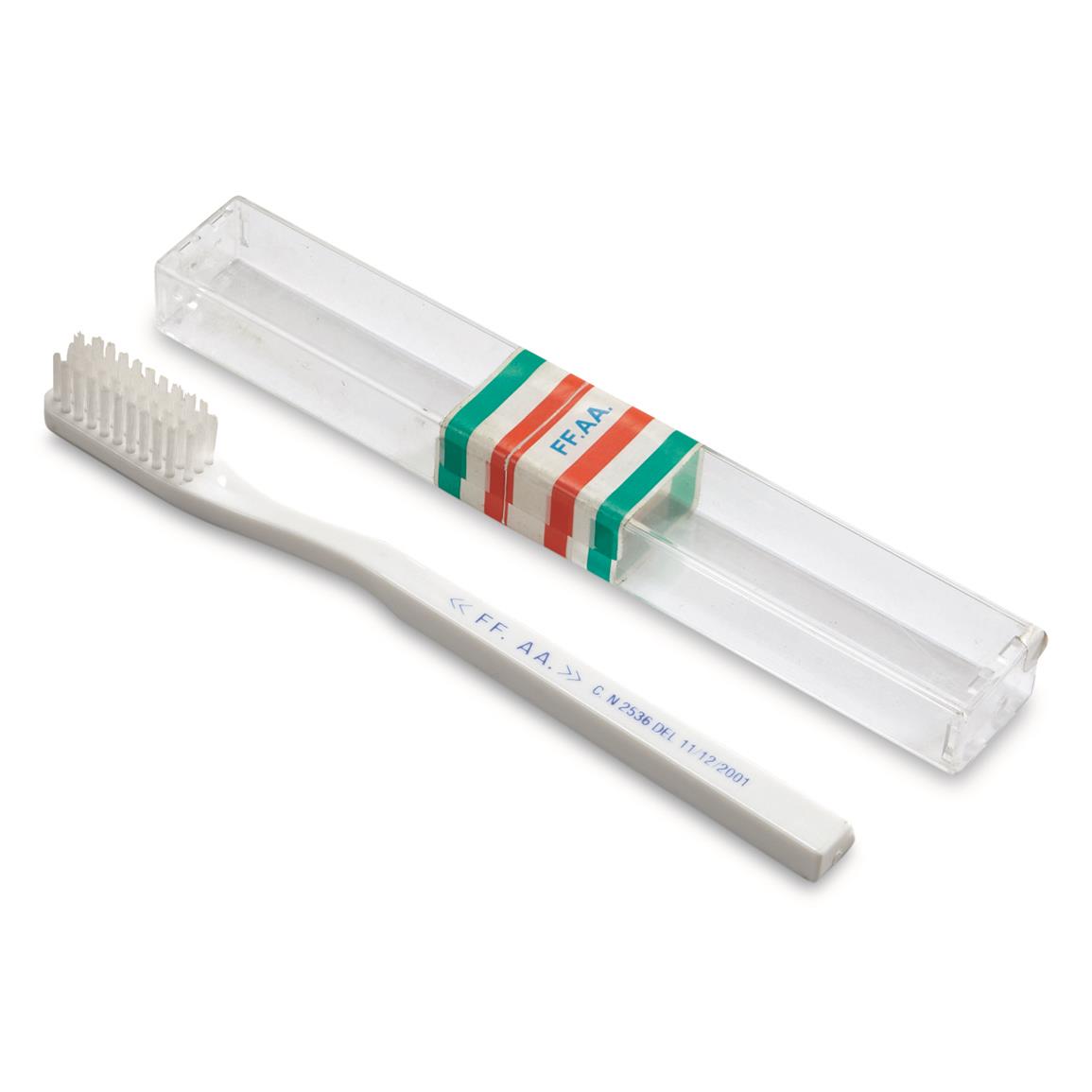 Italian Military Surplus Toothbrushes, 10 Pack, New