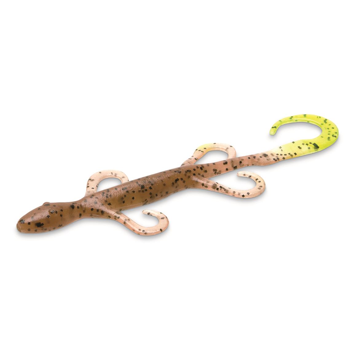 Zoom Bait Super Salt Plus Lizard Soft Bait, Pumpkin/Chartreuse