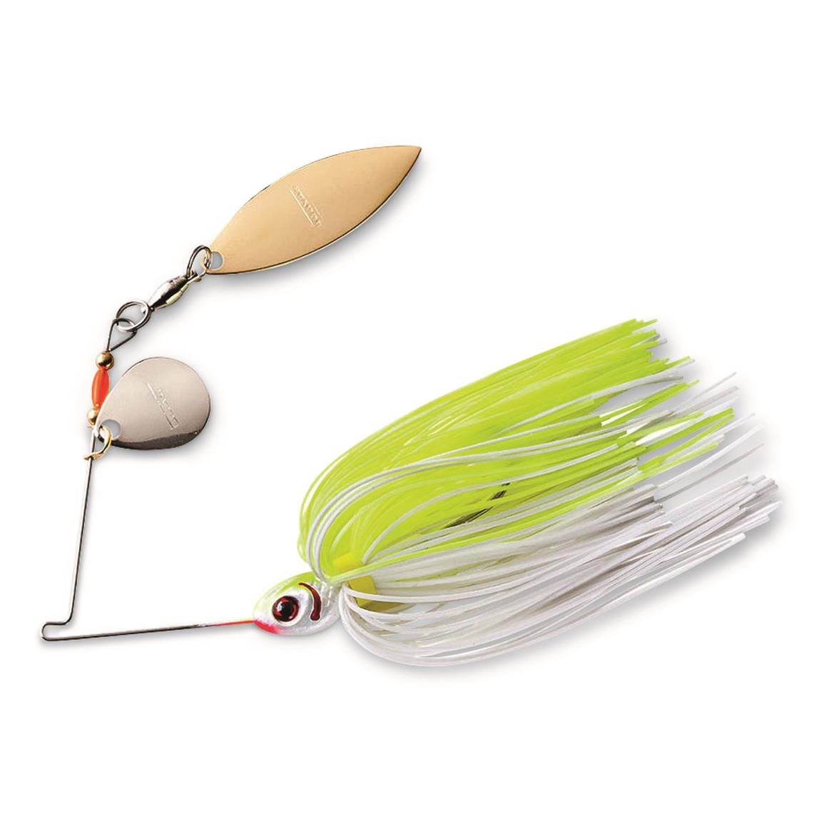 Booyah Tandem Blade Spinnerbait, 3/8 oz., White Chartreuse