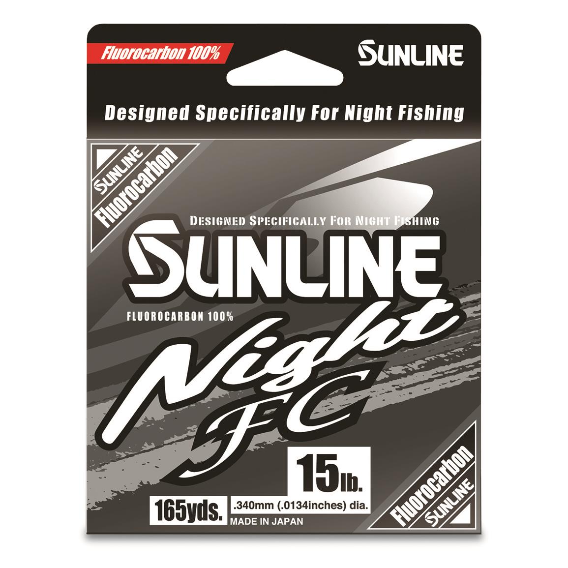 Sunline Night FC Fluorocarbon Fishing Line, 165 Yards, Clear Blue