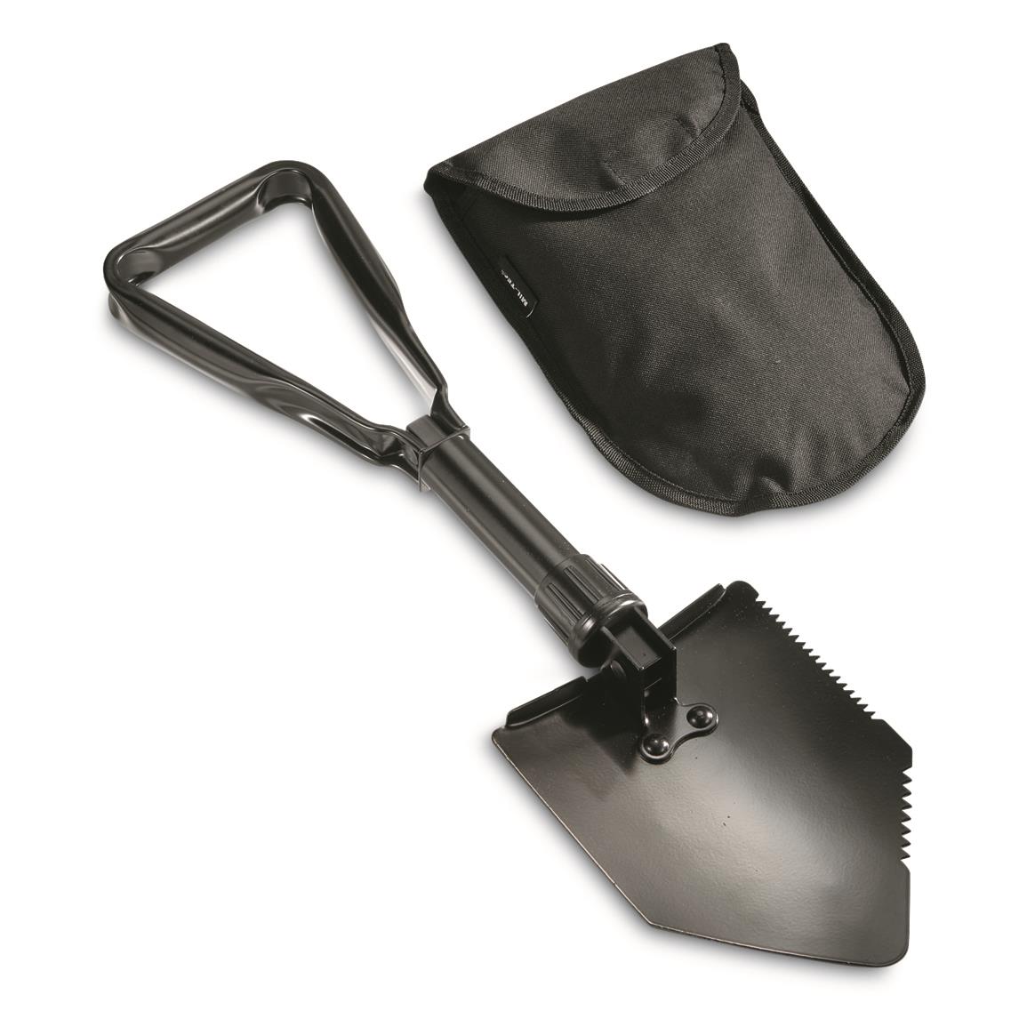 Mil-Tec Black Trifold Shovel with Cover