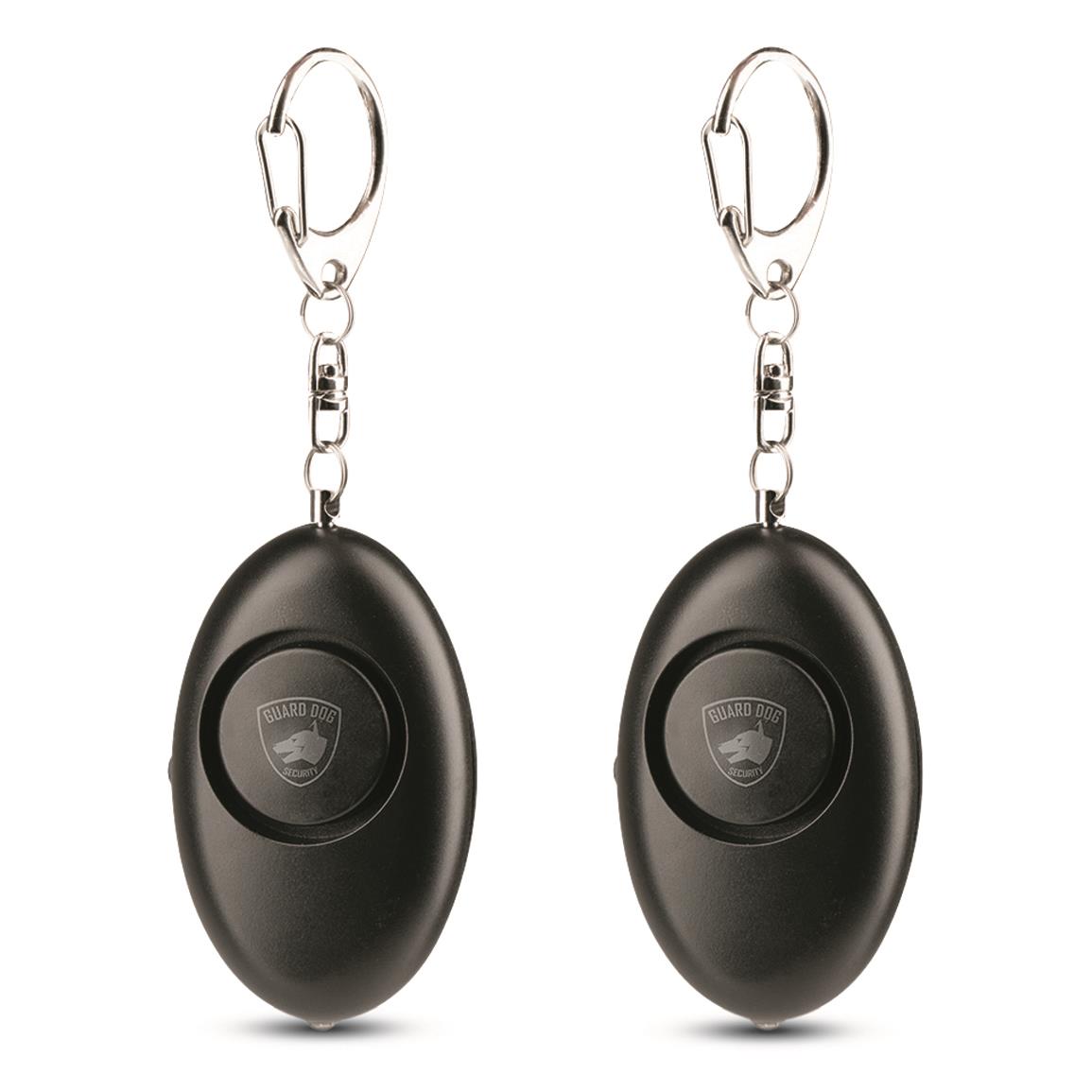 Guard Dog Personal Security Alarm, 2 Pack, Black