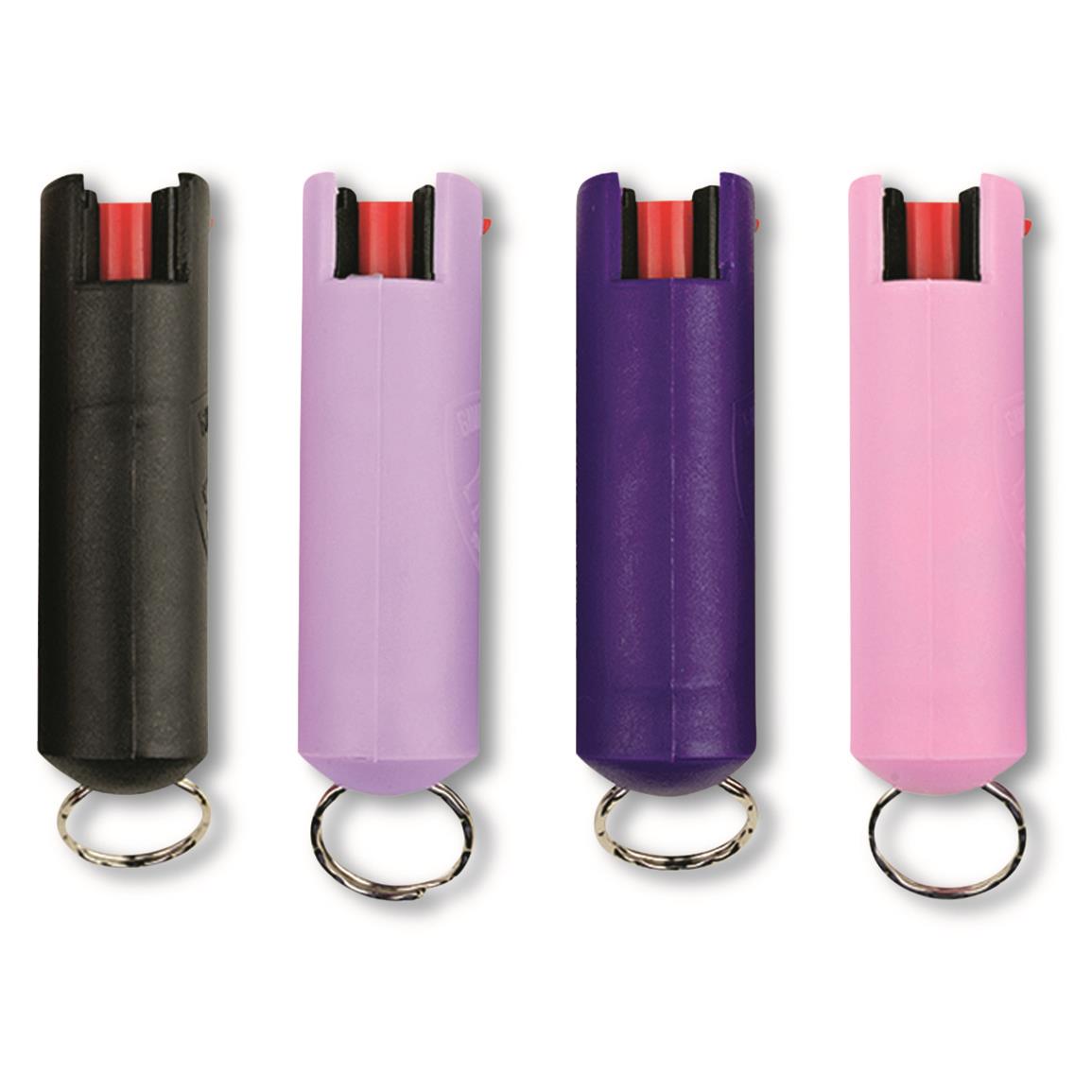 Guard Dog Security Quick Action Pepper Spray Key Chain, 4 Pack